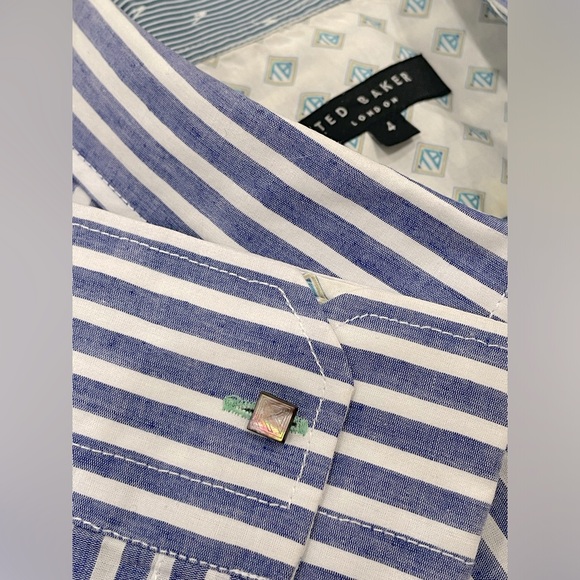 🌿SOLD - Ted Baker Men’s Long Sleeve Button Up Shirt Sz 4 Ted - Picture 3 of 6